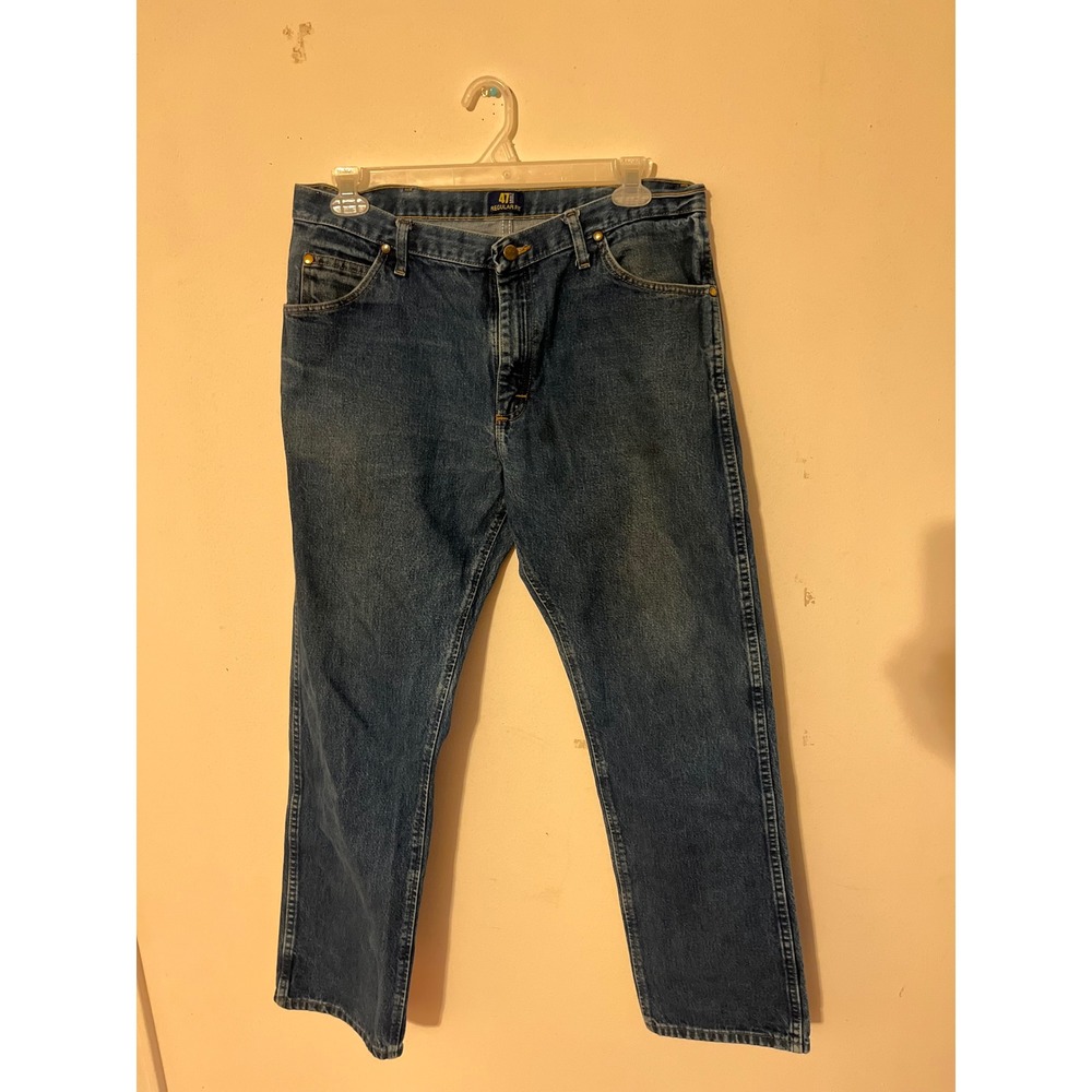 Wrangler  Jeans Mens 36x32 Blue Regular Fit Cowboy Cut Medium Wash Denim 47MWZ